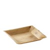 Plateau carré à feuilles de palmier (17.5x17.5cm)