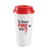 Tasse à café à emporter en plastique à double paroi (455ml/16oz)