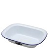 Plat à tarte oblong en émail (320x240x75mm)
