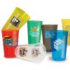 Gobelet de stade translucide en plastique (340 ml/12 oz/demi-pinte)