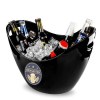 Seau à glace en plastique noir (6 litres)
