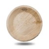 Assiette ronde profonde à feuilles de palmier (20cm)