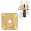 Porte-verres et bouteilles de vin en bois