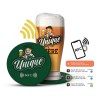 Sous-verre pvc avec puce nfc