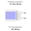 PIKA - CHARGEUR SECTEUR USB TYPE-C 25W - BLANC