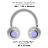 JUNDO - CASQUE À RÉDUCTION DE BRUIT ANC BLUETOOTH SANS FIL BLANC ET ALUMINIUM