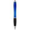 Stylo bille en plastique recyclé RCS avec corps coloré et grip noir (encre noire) Nash