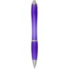 Stylo bille en plastique recyclé RCS avec corps et grip colorés (encre bleue) Nash
