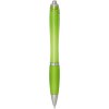 Stylo bille en plastique recyclé RCS avec corps et grip colorés (encre bleue) Nash