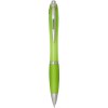 Stylo bille en plastique recyclé RCS avec corps et grip colorés (encre bleue) Nash