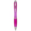 Stylo bille en plastique recyclé RCS avec corps et grip colorés (encre noire) Nash