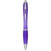 Stylo bille en plastique recyclé RCS avec corps et grip colorés (encre noire) Nash