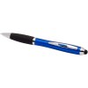 Stylo bille à stylet en plastique recyclé RCS avec corps coloré et grip noir (encre bleue) Nash