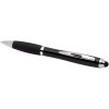 Stylo bille à stylet en plastique recyclé RCS avec corps coloré et grip noir (encre bleue) Nash