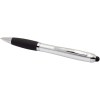 Stylo bille à stylet en plastique recyclé RCS avec corps coloré et grip noir (encre noire) Nash