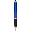 Stylo bille à stylet en plastique recyclé RCS avec corps coloré et grip noir (encre noire) Nash