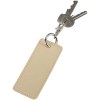 Porte-clés rectangulaire à breloques en matériaux recyclés certifié GRS Resi Plus