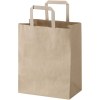 Sac en papier Kraft 80 g/m2 avec poignées plates 25 x 15 x 32 cm