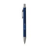 Stylo à bille à encre bleue dont le corps est fabriqué en aluminium 100% recyclé, avec une finition mate