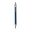 Stylo à bille à encre bleue dont le corps est fabriqué en aluminium 100% recyclé, avec une finition mate