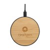 Chargeur rapide sans fil 15 W en ABS et bambou certifié FSC 100%