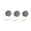 Miroir de maquillage compact et rond (Ø 8,3 cm) en ABS avec deux miroirs en verre, dont un dans le couvercle