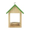 Charmante mangeoire à oiseaux de la marque Rackpack, fabriquée en bois de pin certifié FSC 100% et équipée d'une table et de deux chaises