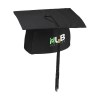 Chapeau de diplômé traditionnel avec pompon, en polyester