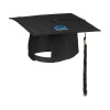 Chapeau de diplômé traditionnel avec pompon, en polyester