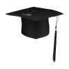 Chapeau de diplômé traditionnel avec pompon, en polyester