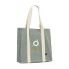 Sac à provisions spacieux et solide, composé à 80% de coton mélangé recyclé et à 20% de polyester mélangé recyclé (210 g/m²)