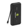 Puissante batterie externe de 20 000 mAh composée à 72% de plastique recyclé avec câble USB-C intégré (12 cm)
