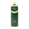 Bouteille isotherme en acier inoxydable 18/8 dotée d'un revêtement protecteur en poudre