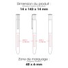 4KOLOR - BND141 - Stylo à bille 4 couleurs en aluminium recyclé