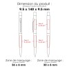 1950s - BND175 - Stylo à bille en acier inoxydable recyclé et bambou FSC