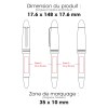 THE BIG PEN - BND180 - Stylo à bille roulante en acier inoxydable recyclé