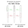 LYD - BND182 - Stylo à bille à torsion en acier inoxydable recyclé