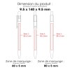 AAARR - BND185 - Stylo en aluminium recyclé, bambou FSC® et ABS recyclé