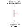 NOCLIP 187AB - BND187AB - Porte mine noir avec push en bambou