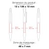 SIM - BND66 - Stylo à bille à torsion en acier inoxydable recyclé
