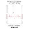 CLAW - BND75 - Stylo à bille torsadé en acier inoxydable recyclé