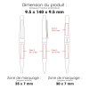 PERI - BND77 - Stylo à bille à torsion en acier inoxydable recyclé