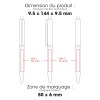 SARI XLS - BND78XLS - Stylo à bille en acier inoxydable recyclé