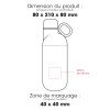 HOOKIPA M - BND877M - Bouteille et gobelet 2 en 1 (500 ml / 370 ml) Double paroi en acier inoxydable recyclé et ABS