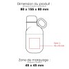 HOOKIPA S - BND877S - Bouteille et gobelet 2 en 1 (330 ml / 200 ml) Double paroi en acier inoxydable recyclé et ABS