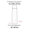 CALYPSO 882 - BND882 - Carafe en verre recyclable de 750 ml / 25 oz avec couvercle en bambou FSC®