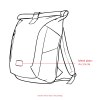 ONDA - BND932 - Sac à dos à fermeture à enroulement en tissu réfléchissant UrbanGlow™ RPET (22 L)