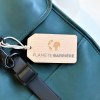 Etiquette de bagage Utopia imprimée avec carte