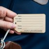 Etiquette de bagage Utopia imprimée sans carte