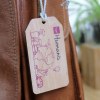 Etiquette de bagage Utopia imprimée sans carte
